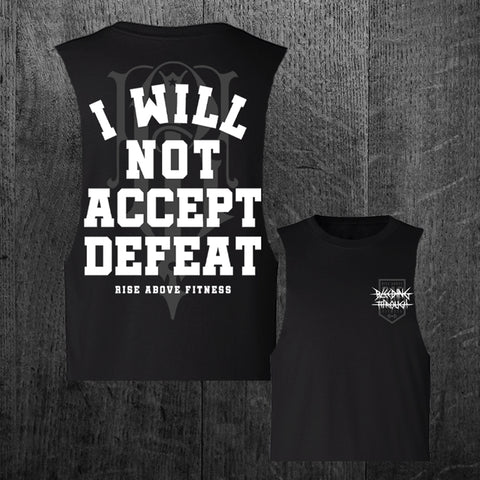 RAF X BT "DEFEAT" Women's Custom Cut Crop Muscle Tee