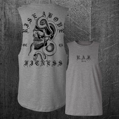 "SNAKE SKULL" Custom Cut Muscle Tee