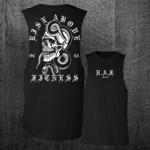 "SNAKE SKULL" Custom Cut Muscle Tee